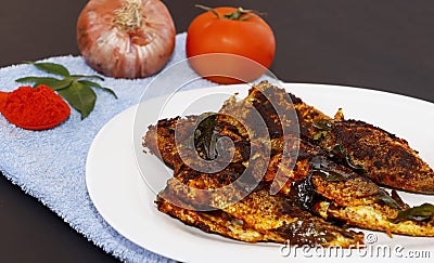 Kerala Style Fish Tasty Fish Fry Stock Photo