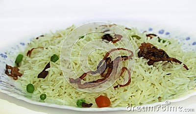 Kerala Style Vegetable Basmati Rice Biryani Stock Photo