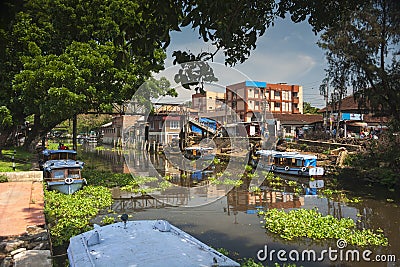 Kerala waterways and boats Stock Photo