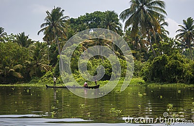 Kerala waterways and boats Stock Photo