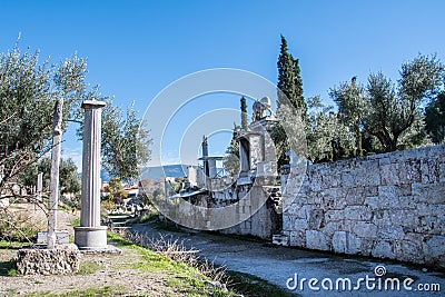 Kerameikos, the cemetery of ancient Athens in Greece. This was actually the cemetery of ancient Athens and was continuously in use Stock Photo