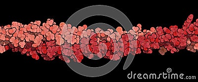 Keratin intermediate filament. Protein that is one of the main components of human skin, hair and nails. 3D rendering based on Stock Photo