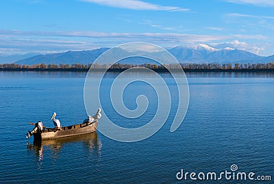 Kerkini lake in Greece Stock Photo
