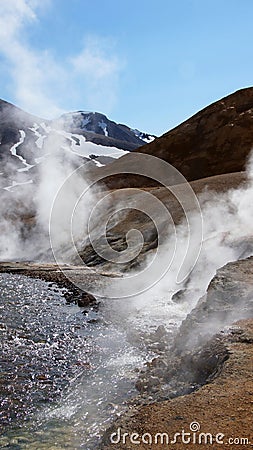 KerlingarfjÃ¶ll geothermal area in centre of Iceland Stock Photo