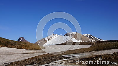 KerlingarfjÃ¶ll mountain and glacier Stock Photo