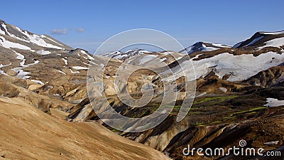 KerlingarfjÃ¶ll mountain panorama Stock Photo