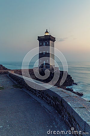 Kermorvan lighthouse, Le Conquet, Bretagne, France Stock Photo