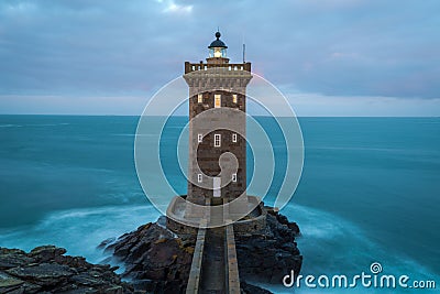 Kermorvan lighthouse, Le Conquet, Bretagne, France Stock Photo