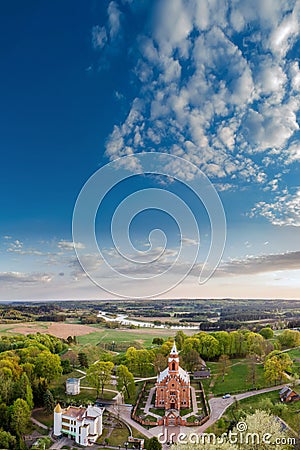 Kernave, Lithuania, vertical panorama Stock Photo