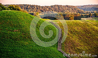 Kernave mound, Lithuania Stock Photo