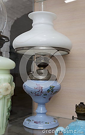 Kerosene lamp from the Ataman Cossack house, 19th century Stock Photo