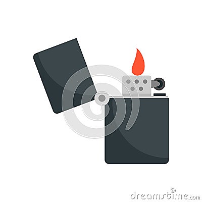 Kerosene lighter icon, flat style Vector Illustration