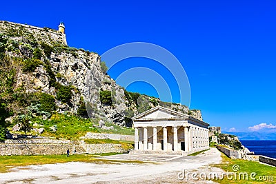 Kerykra old Phanteon. Important tourist attraction in Corfu Stock Photo