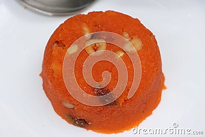 Kesari suji halwa, Indian sweei dish Stock Photo