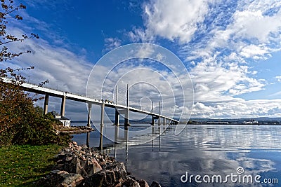 Kessock Bridge from the Beauly Firth Stock Photo