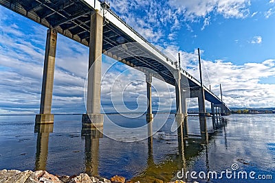 Kessock Bridge from the Beauly Firth Stock Photo