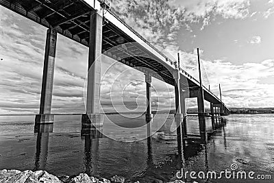 Kessock Bridge from the Beauly Firth Stock Photo