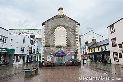 Rear view of The Moot Hall in Keswick town centre, Cumbria, UK Editorial Stock Photo