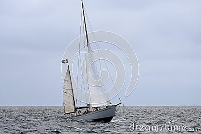 Ketch rigged sailboat. Stock Photo