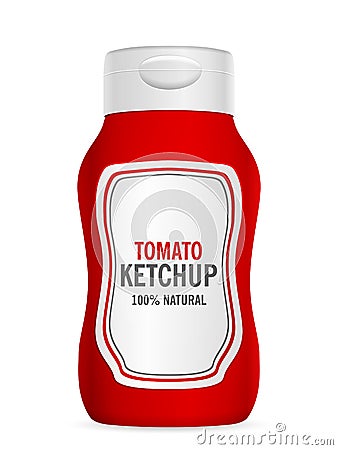 Ketchup bottle Vector Illustration