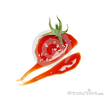 Ketchup drop concept Stock Photo