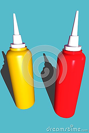 Ketchup mayonnaise Stock Photo