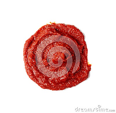 Ketchup Splash or Tomato Sauce Blob Isolated Stock Photo