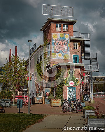 Ketelhuis in Eindhoven Netherlands is part of the industrial heritage site at Strijp-S Editorial Stock Photo