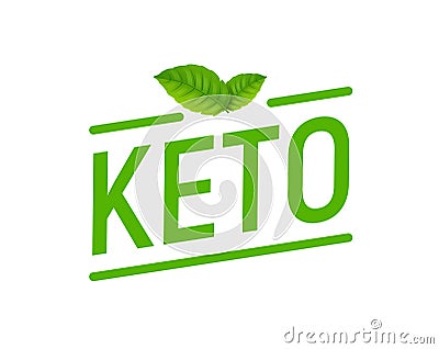 Keto diet lavel icon. High ketogenic protein diet supplement Vector Illustration