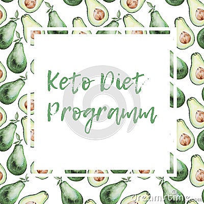 Keto diet template Stock Photo