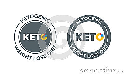 Ketogenic diet vector icon. 100 percent keto diet nutrition label Vector Illustration