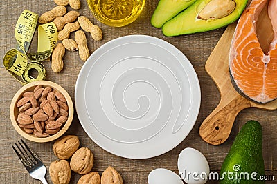 Ketogenic low carbs diet concept Stock Photo