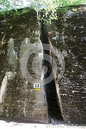 Hitler's bunker at the Wolf's Lair (Wilczy Szaniec, Wolfsschanze) built by the Organisation Todt Editorial Stock Photo