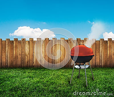 Kettle barbecue grill Stock Photo