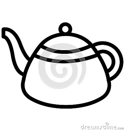 Kettle Isolated Vector icon which can be easily modified or edit Vector Illustration