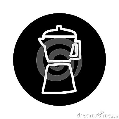 Kettle silhouette isolated icon Vector Illustration