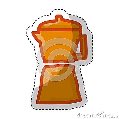 Kettle silhouette isolated icon Vector Illustration