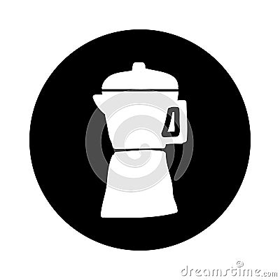 Kettle silhouette isolated icon Vector Illustration