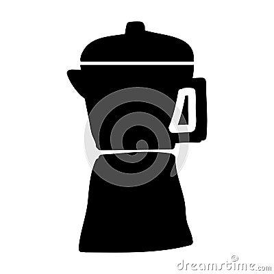 Kettle silhouette isolated icon Vector Illustration