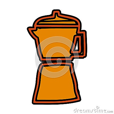 Kettle silhouette isolated icon Vector Illustration