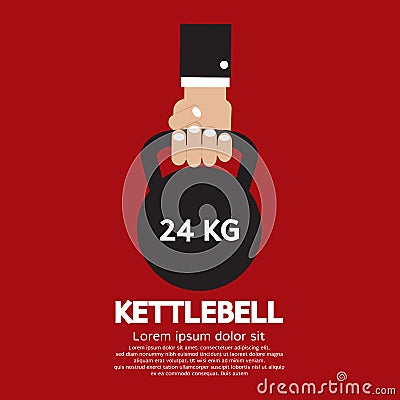 Kettlebell Fitness Exercising Vector Illustration