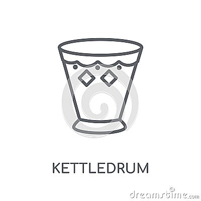 Kettledrum linear icon. Modern outline Kettledrum logo concept o Vector Illustration