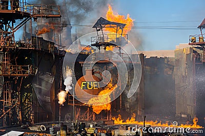 Universal Studios Water world Fire Show Editorial Stock Photo