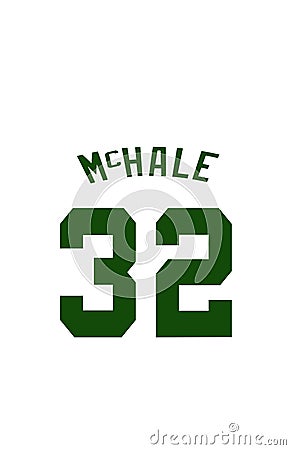 Kevin McHale, Boston Celtics Jersey Back Editorial Stock Photo