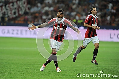Kevin Prince Boateng celebrates after the goal Editorial Stock Photo
