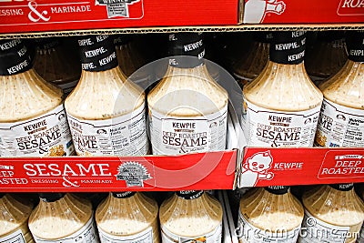 Kewpie sesame dressing at store Editorial Stock Photo