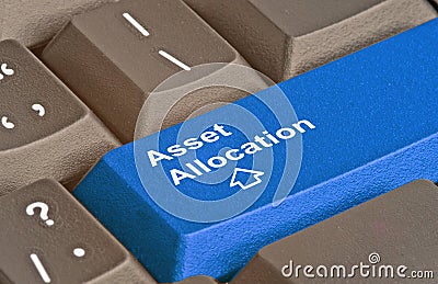 Key for asset allocation Stock Photo