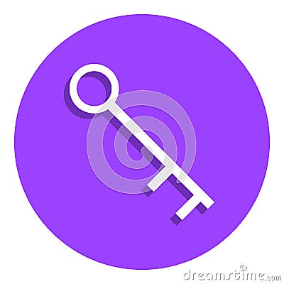 Key badge icon. Simple glyph, flat vector of web icons for ui and ux, website or mobile application Stock Photo
