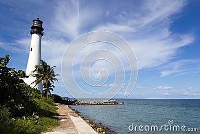 Key Biscayne lighthouse Stock Photo