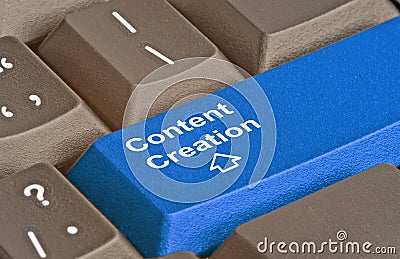 Key for content creation Stock Photo